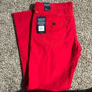 True Religion Red “Ricky” Jeans *NWT*